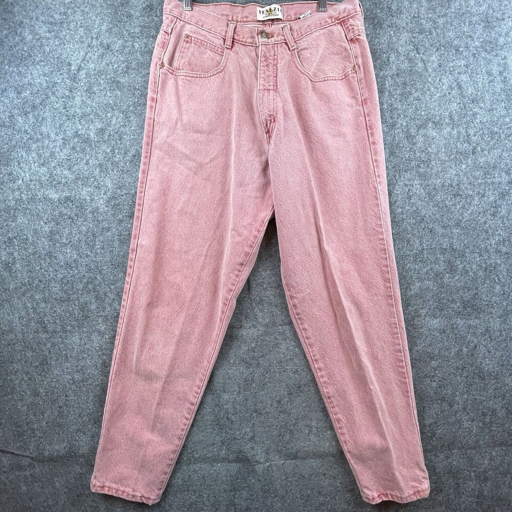 Vintage Venezia Jeans‎ Womens 16 Pink Tapered Retro Nerdy Mom High Waist USA